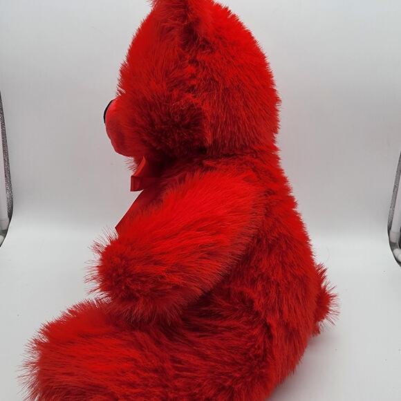 Candy Scented Red Teddy Bear Plush 11" Red Satin Bow Walmart Way To Celebrate - Picture 6 of 10
